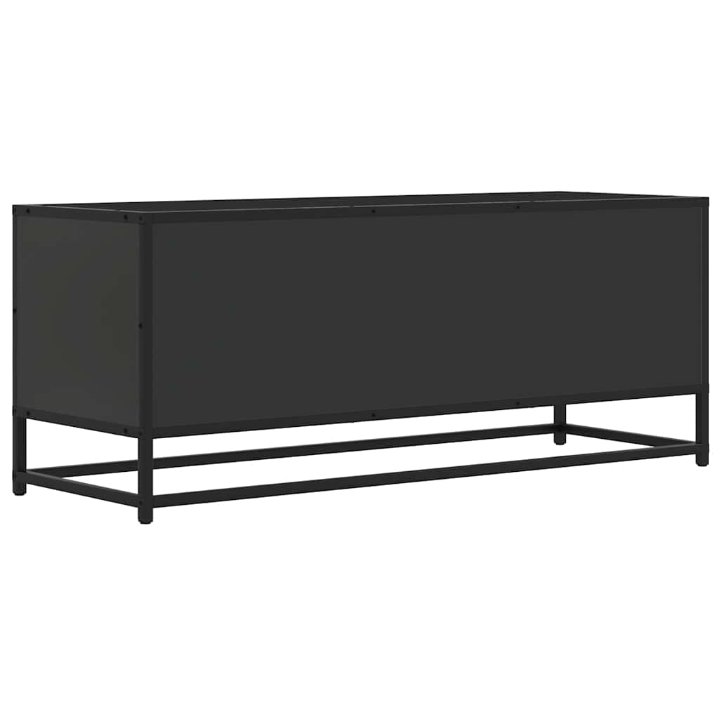 vidaXL Dulap TV, negru, 100x34,5x40 cm, lemn prelucrat și metal