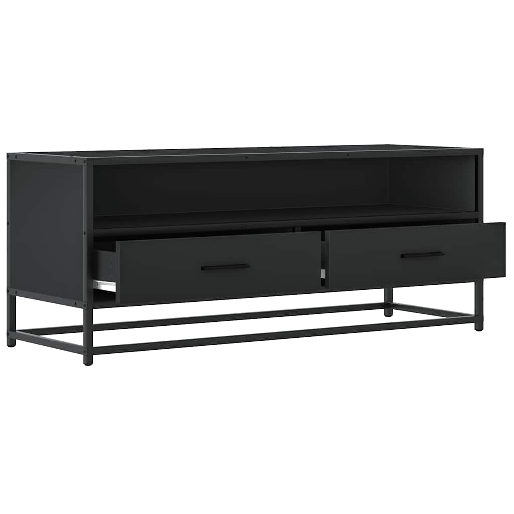 vidaXL Dulap TV, negru, 100x34,5x40 cm, lemn prelucrat și metal