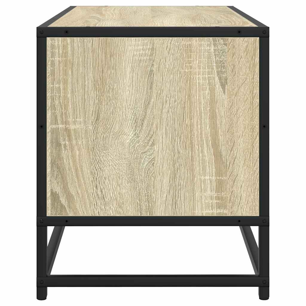 vidaXL Dulap TV stejar sonoma, 100x34,5x40 cm, lemn prelucrat și metal