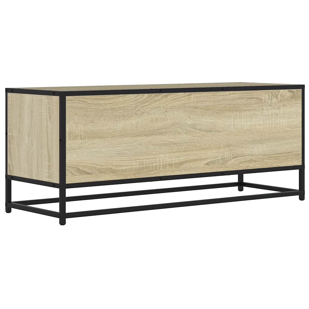 vidaXL Dulap TV stejar sonoma, 100x34,5x40 cm, lemn prelucrat și metal