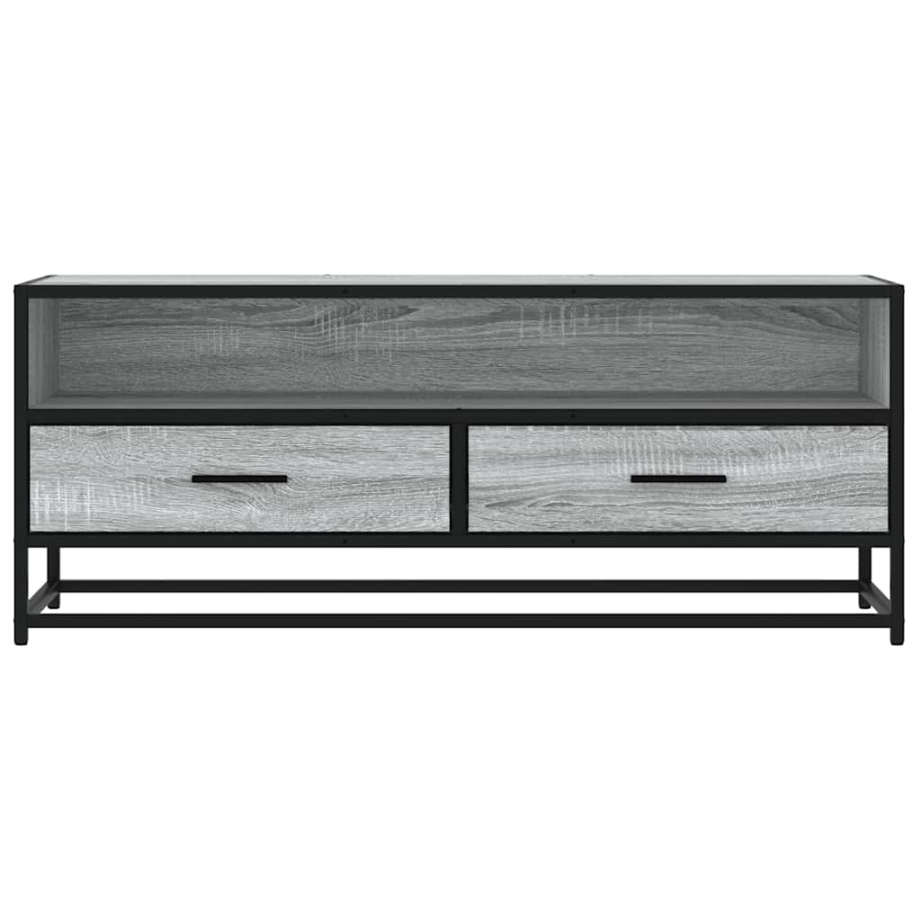 vidaXL Dulap TV, gri sonoma, 100x34,5x40 cm, lemn prelucrat și metal