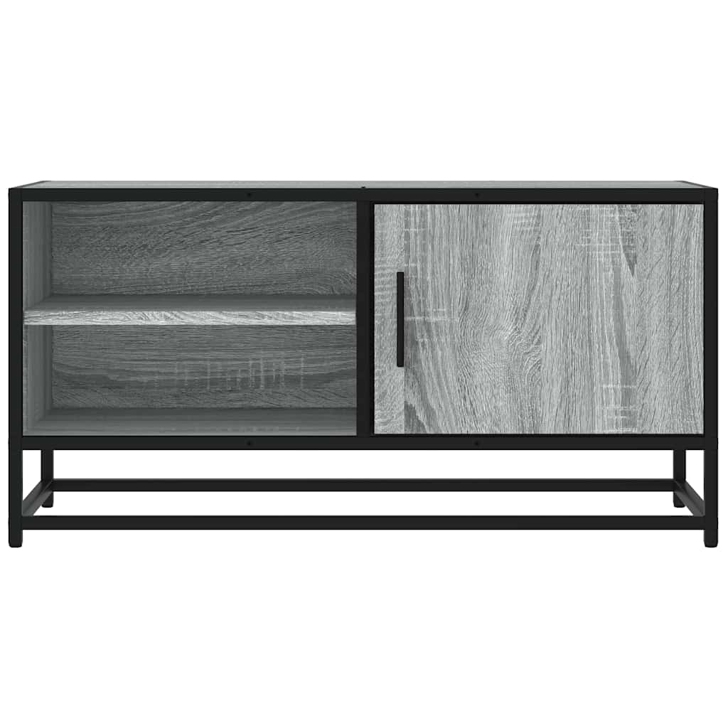vidaXL Dulap TV, gri sonoma, 80x34,5x40 cm, lemn prelucrat și metal
