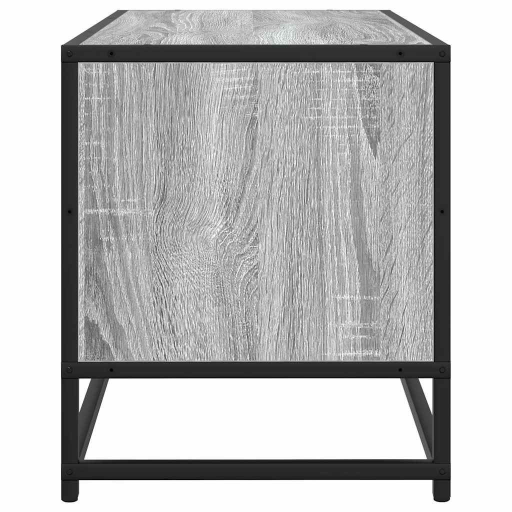 vidaXL Dulap TV, gri sonoma, 80x34,5x40 cm, lemn prelucrat și metal