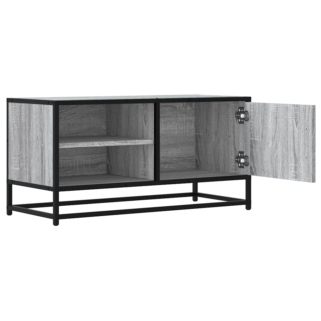vidaXL Dulap TV, gri sonoma, 80x34,5x40 cm, lemn prelucrat și metal