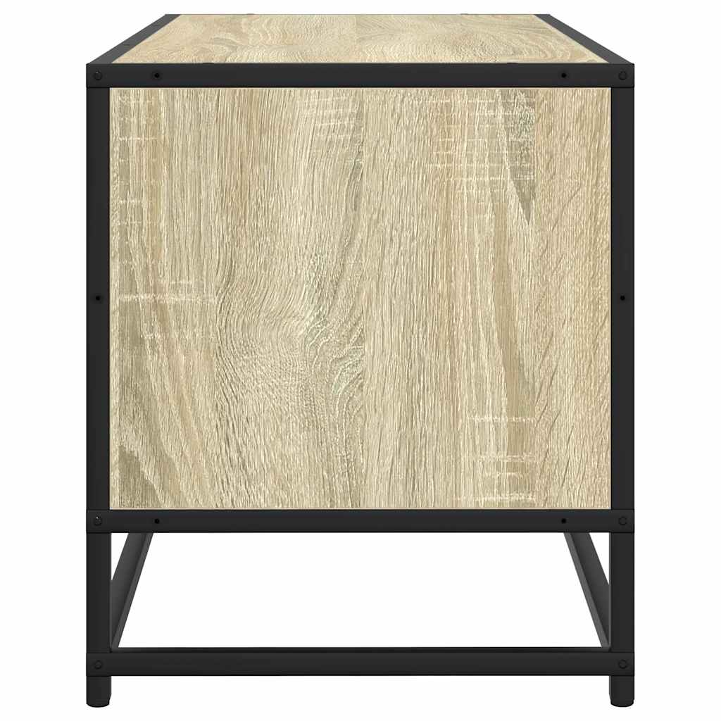 vidaXL Dulap TV, stejar sonoma, 80x34,5x40 cm, lemn prelucrat și metal