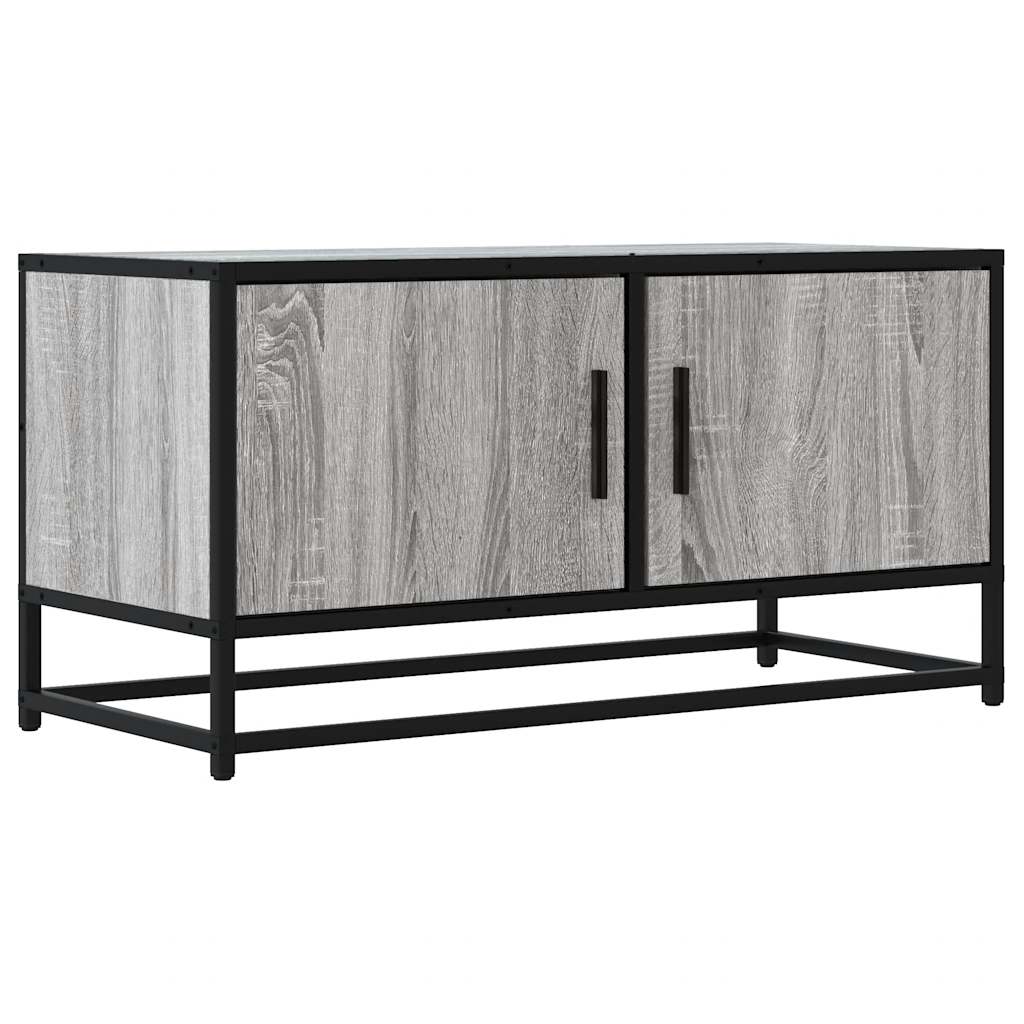 vidaXL Dulap TV, gri sonoma, 80x34,5x40 cm, lemn prelucrat și metal