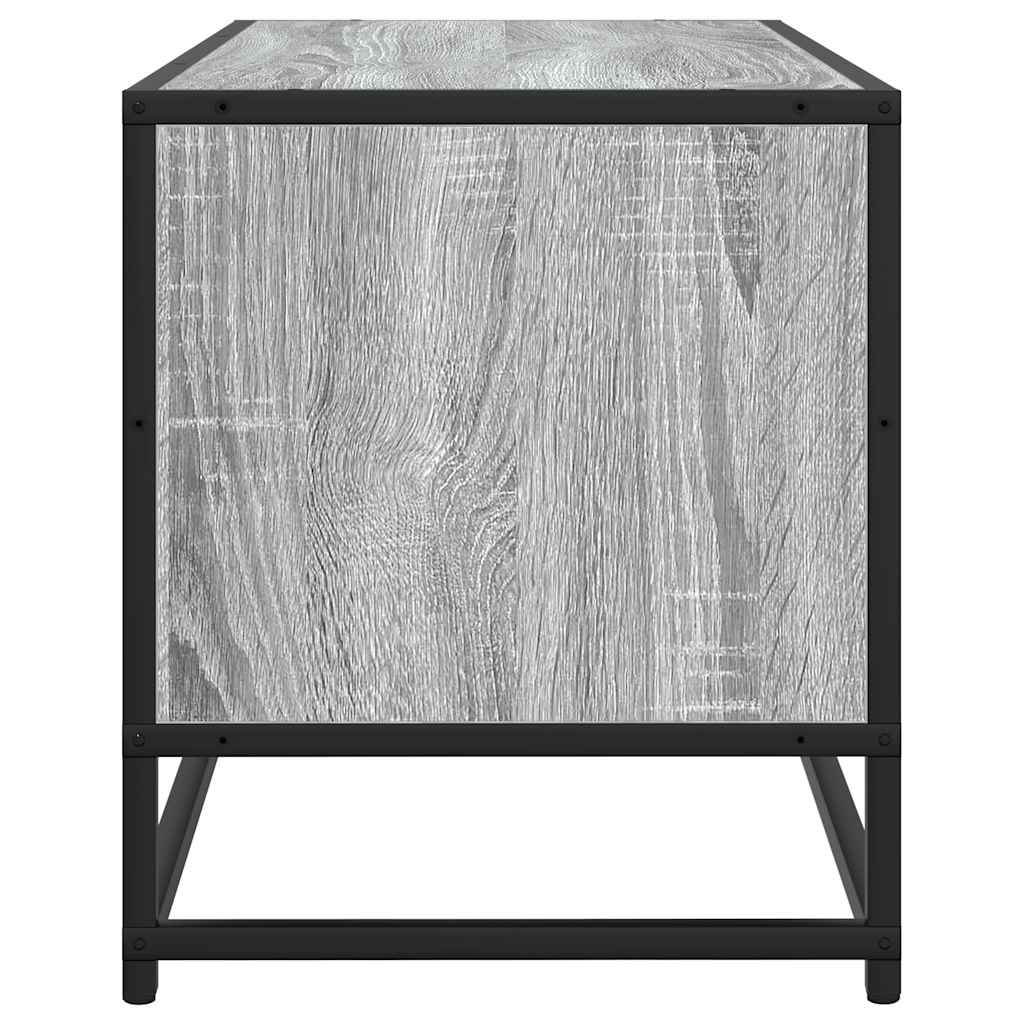 vidaXL Dulap TV, gri sonoma, 80x34,5x40 cm, lemn prelucrat și metal