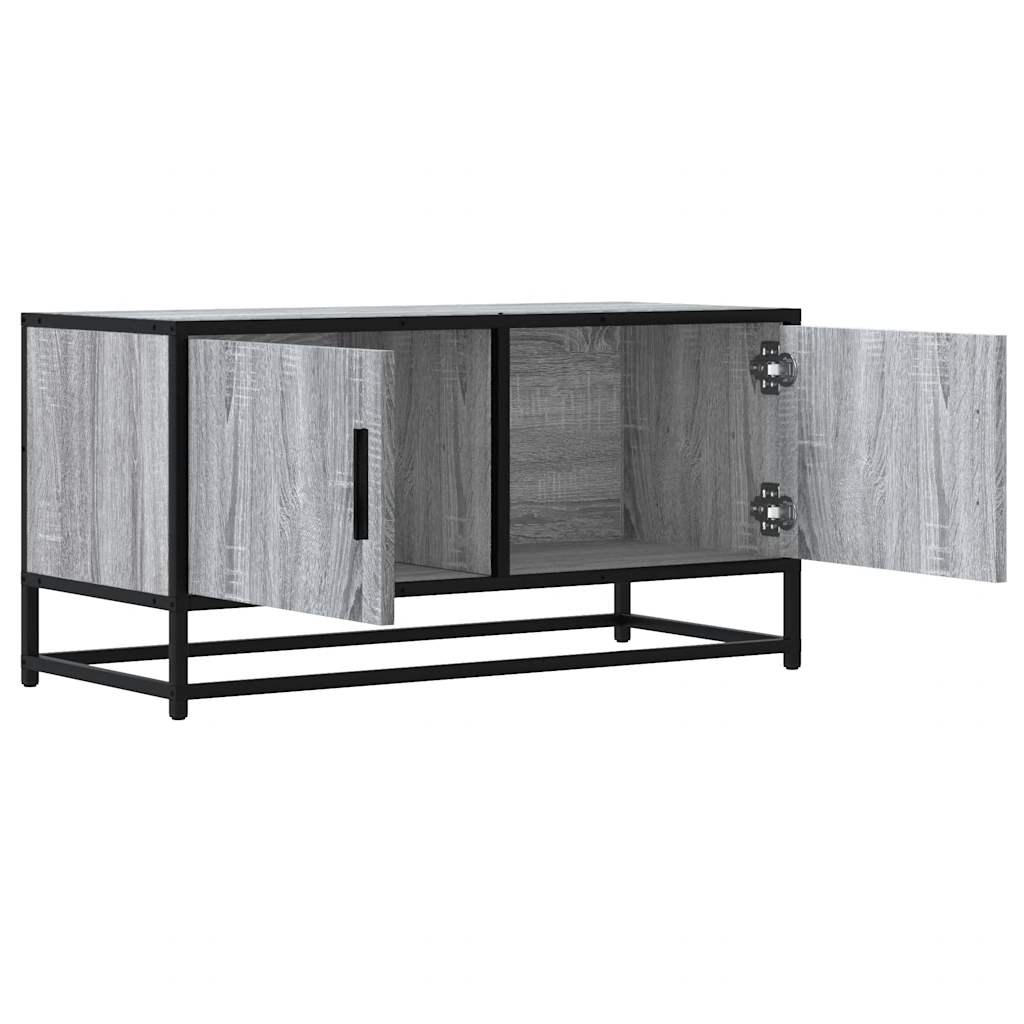 vidaXL Dulap TV, gri sonoma, 80x34,5x40 cm, lemn prelucrat și metal