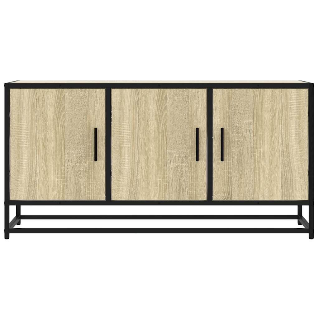 vidaXL Dulap TV stejar sonoma, 100x35x50 cm lemn prelucrat și metal