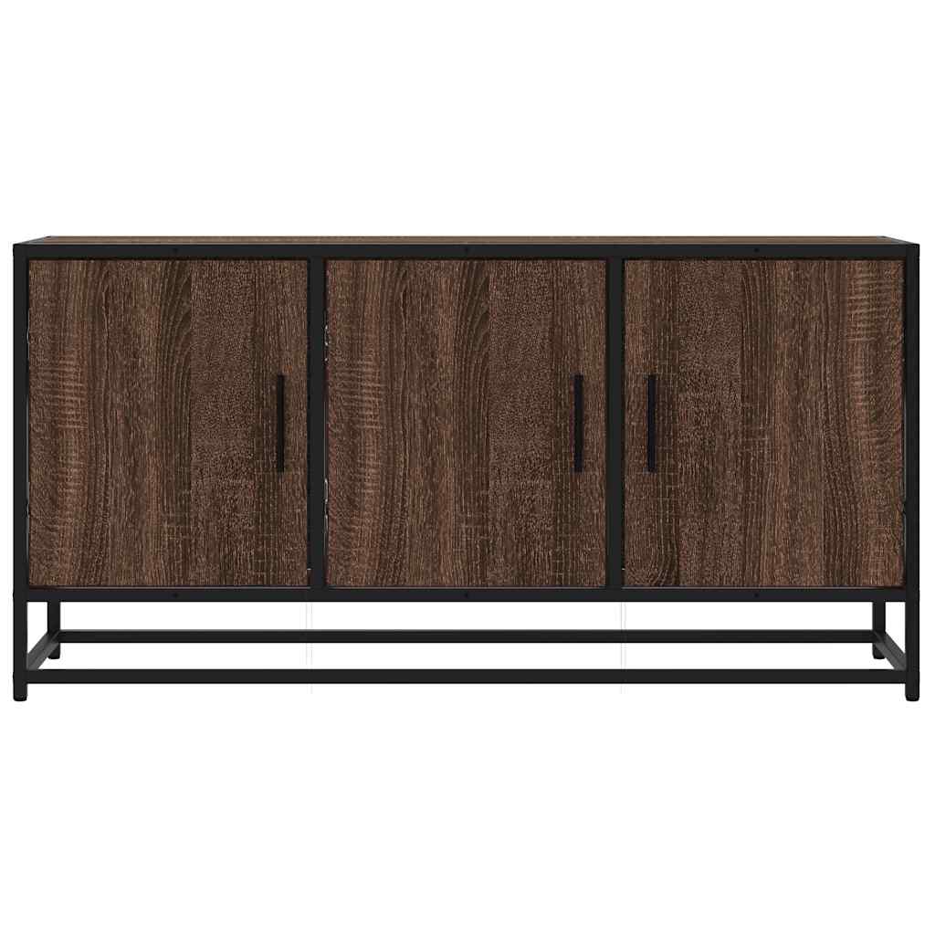 vidaXL Dulap TV stejar maro, 100x35x50 cm lemn prelucrat și metal