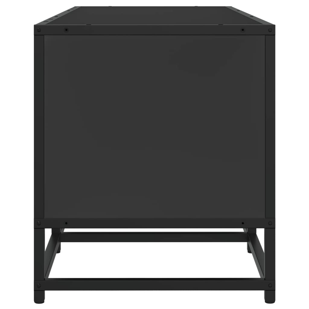 vidaXL Dulap TV, negru, 100x35x41 cm, lemn prelucrat și metal