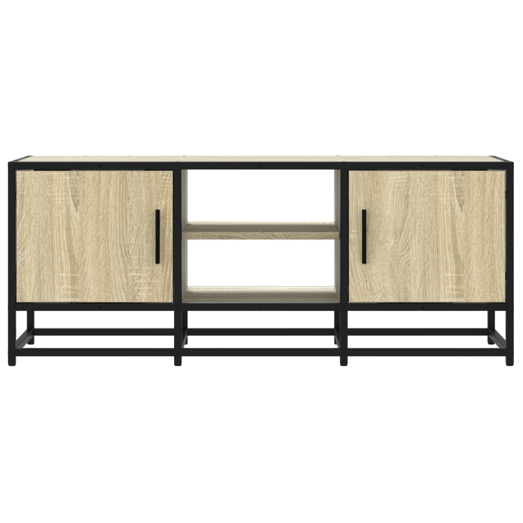 vidaXL Dulap TV, stejar sonoma, 100x35x41 cm, lemn prelucrat și metal vidaXL Dulap TV, stejar sonoma, 100x35x41 cm, lemn prelucrat și metal