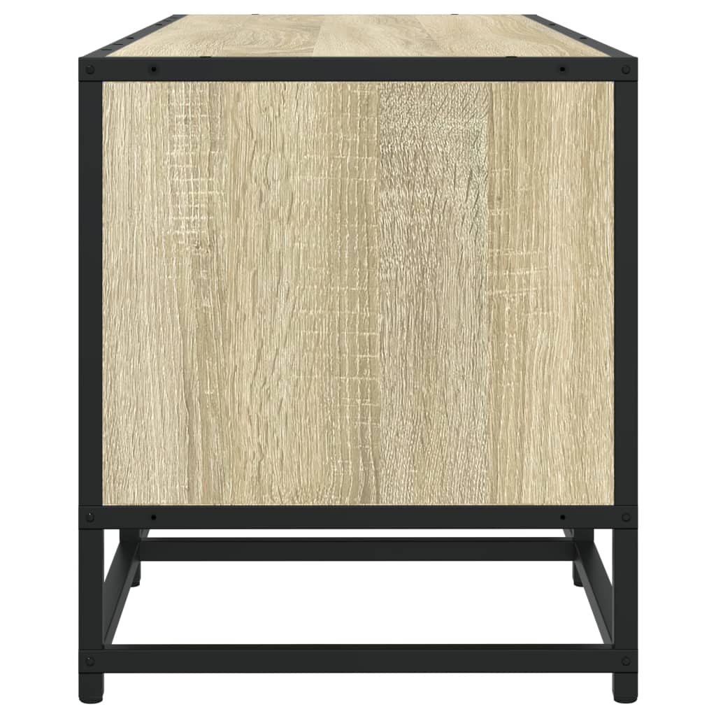 vidaXL Dulap TV, stejar sonoma, 100x35x41 cm, lemn prelucrat și metal vidaXL Dulap TV, stejar sonoma, 100x35x41 cm, lemn prelucrat și metal