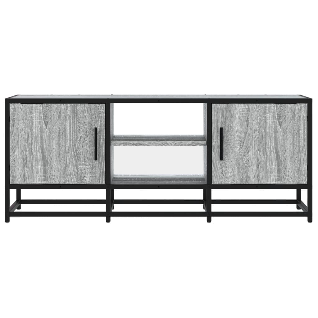 vidaXL Dulap TV, gri sonoma, 100x35x41 cm, lemn prelucrat și metal