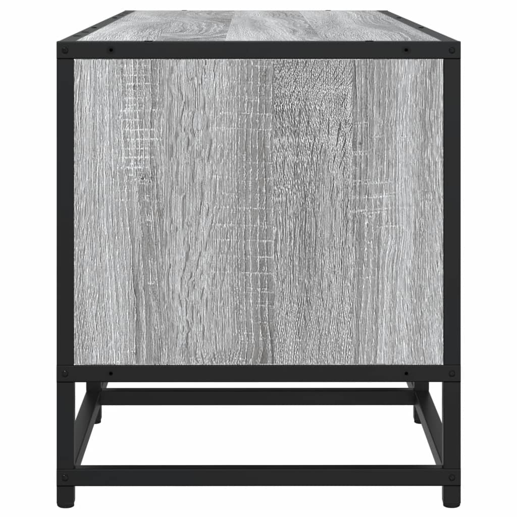 vidaXL Dulap TV, gri sonoma, 100x35x41 cm, lemn prelucrat și metal
