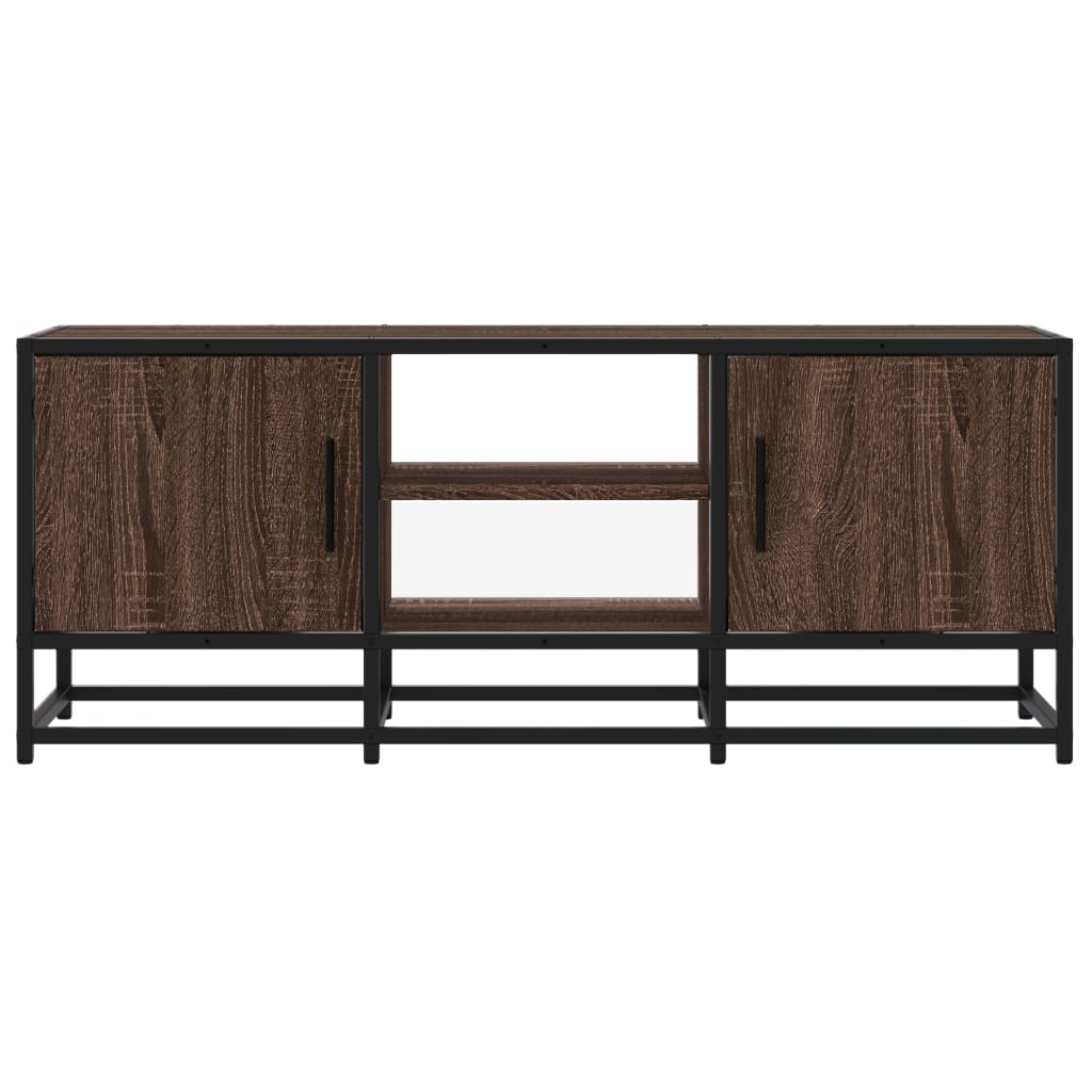 vidaXL Dulap TV, stejar maro, 100x35x41 cm, lemn prelucrat și metal vidaXL Dulap TV, stejar maro, 100x35x41 cm, lemn prelucrat și metal