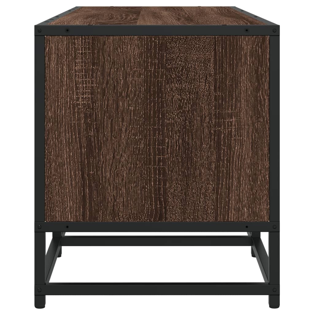 vidaXL Dulap TV, stejar maro, 100x35x41 cm, lemn prelucrat și metal vidaXL Dulap TV, stejar maro, 100x35x41 cm, lemn prelucrat și metal