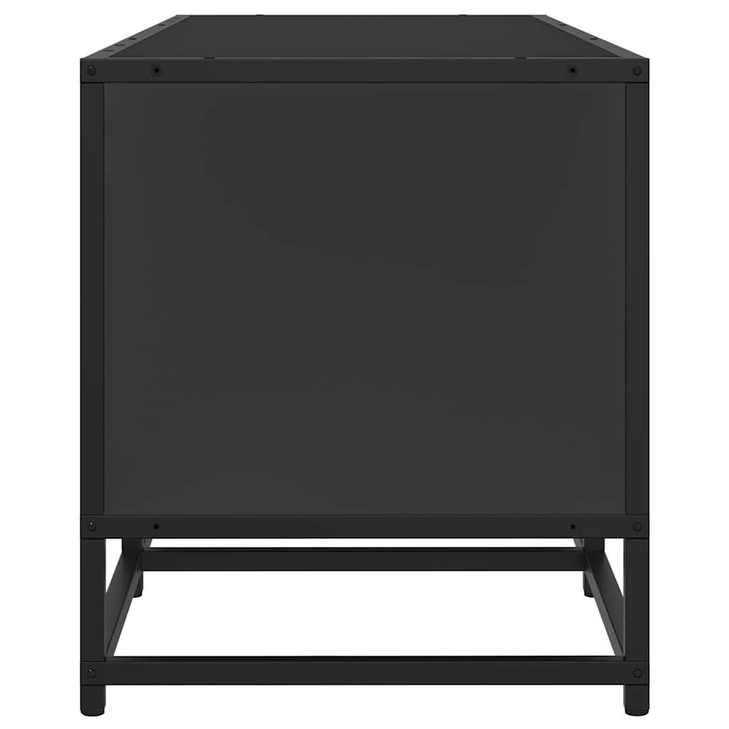 vidaXL Dulap TV, negru, 120x35x41 cm, lemn prelucrat și metal