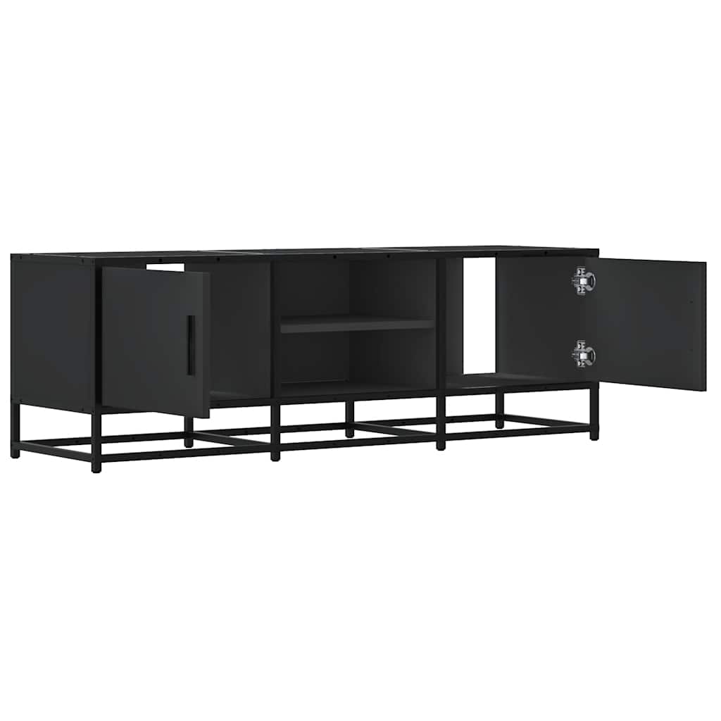 vidaXL Dulap TV, negru, 120x35x41 cm, lemn prelucrat și metal
