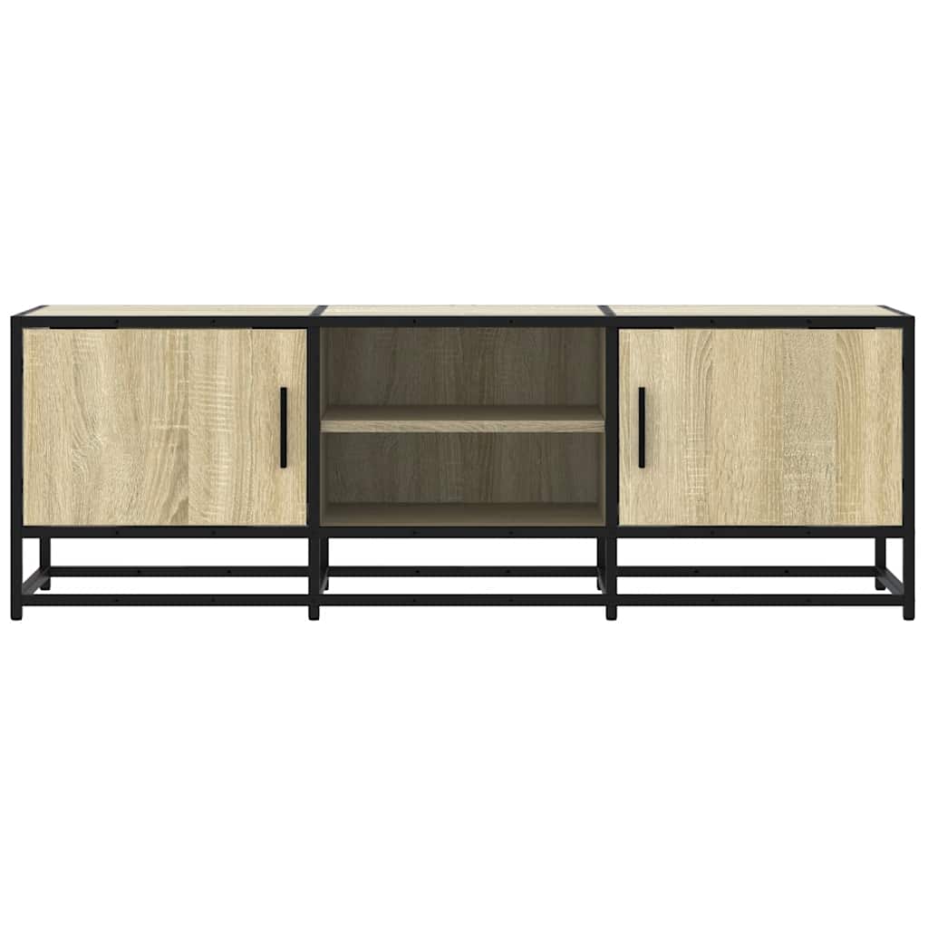 vidaXL Dulap TV, stejar sonoma, 120x35x41 cm, lemn prelucrat și metal vidaXL Dulap TV, stejar sonoma, 120x35x41 cm, lemn prelucrat și metal