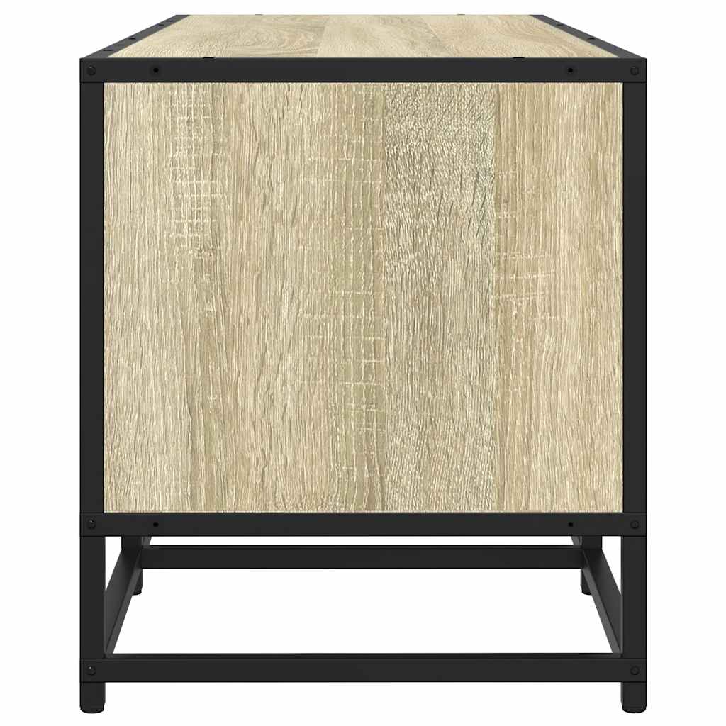 vidaXL Dulap TV, stejar sonoma, 120x35x41 cm, lemn prelucrat și metal vidaXL Dulap TV, stejar sonoma, 120x35x41 cm, lemn prelucrat și metal