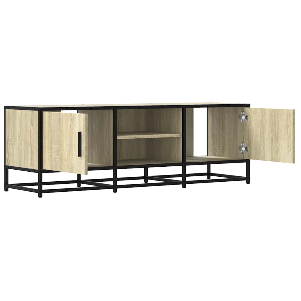 vidaXL Dulap TV, stejar sonoma, 120x35x41 cm, lemn prelucrat și metal vidaXL Dulap TV, stejar sonoma, 120x35x41 cm, lemn prelucrat și metal