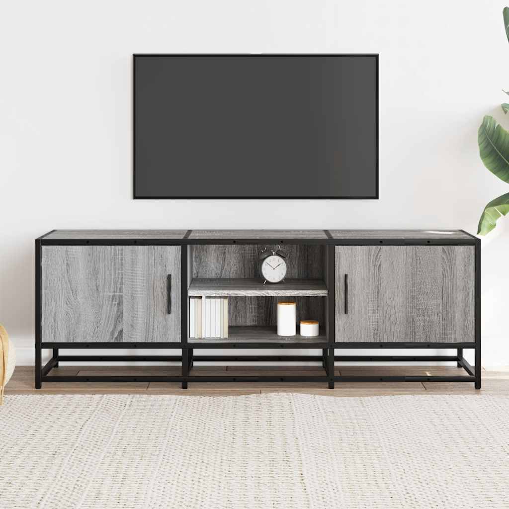 vidaXL Dulap TV, gri sonoma, 120x35x41 cm, lemn prelucrat și metal