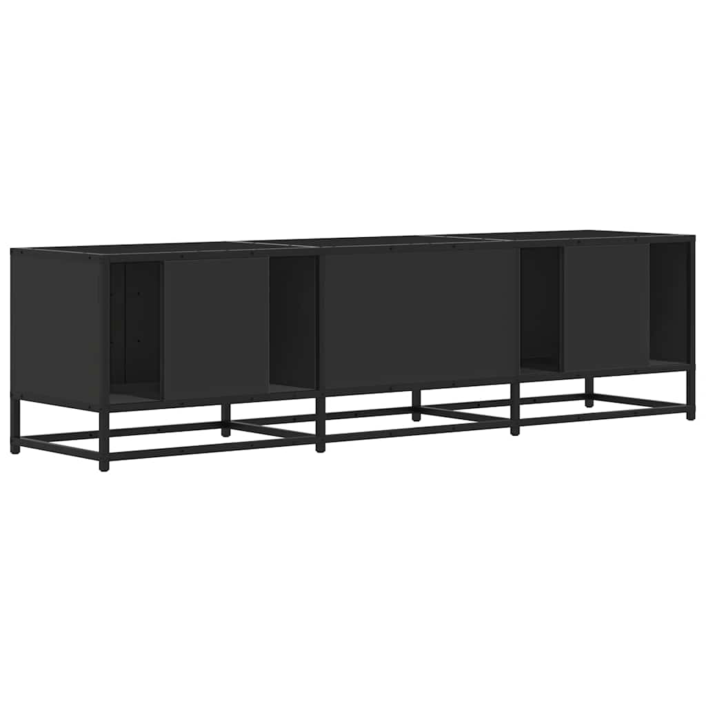 vidaXL Dulap TV, negru, 160x35x41 cm, lemn prelucrat și metal vidaXL Dulap TV, negru, 160x35x41 cm, lemn prelucrat și metal