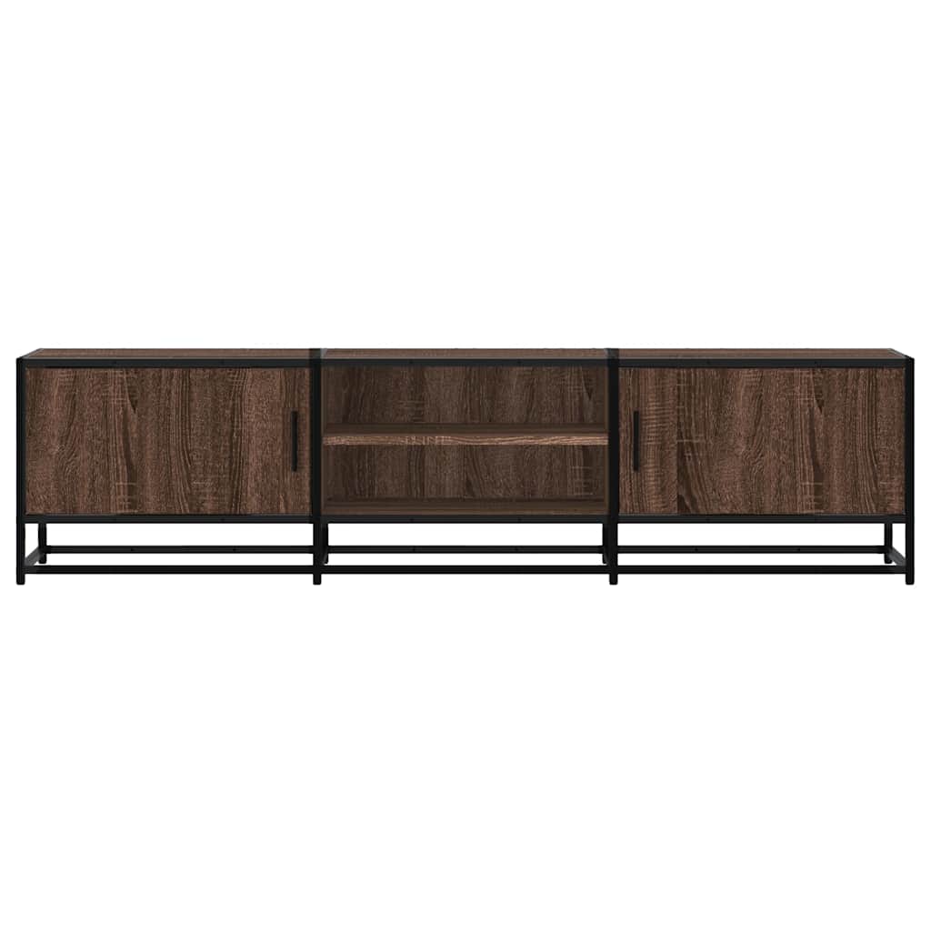 vidaXL Dulap TV, stejar maro, 160x35x41 cm, lemn prelucrat și metal vidaXL Dulap TV, stejar maro, 160x35x41 cm, lemn prelucrat și metal