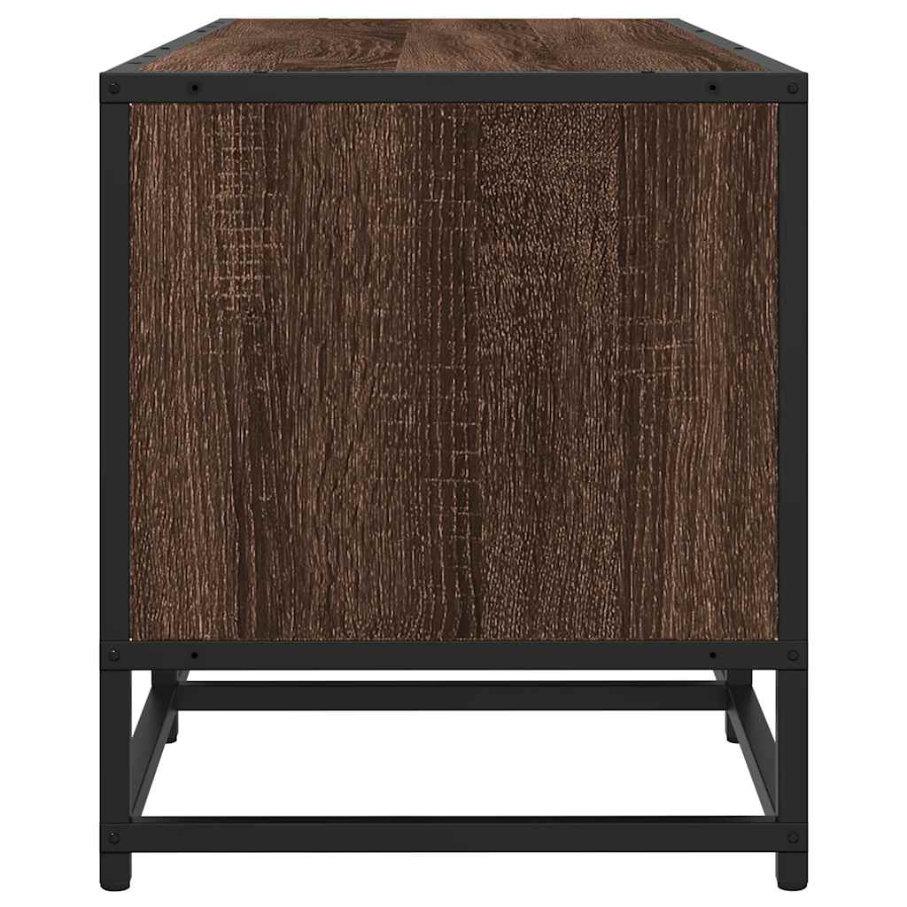 vidaXL Dulap TV, stejar maro, 160x35x41 cm, lemn prelucrat și metal vidaXL Dulap TV, stejar maro, 160x35x41 cm, lemn prelucrat și metal