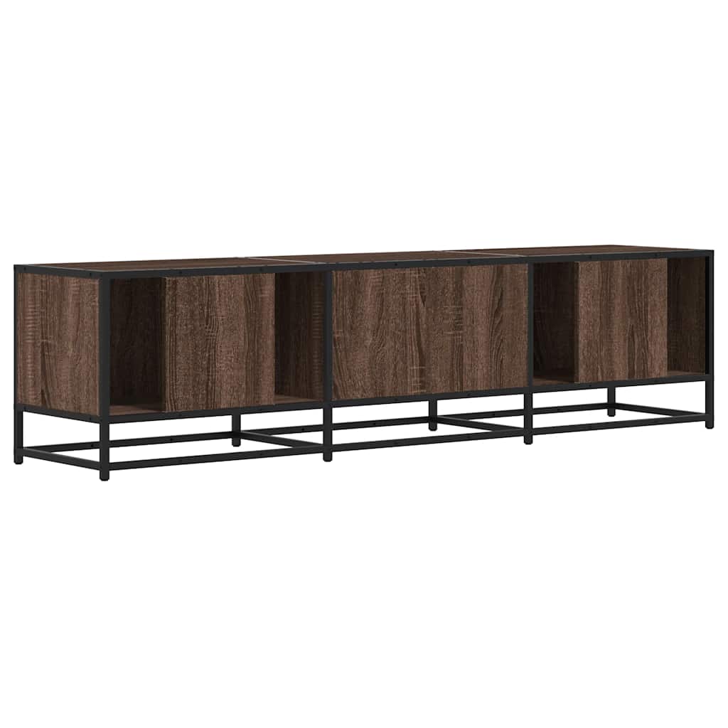 vidaXL Dulap TV, stejar maro, 160x35x41 cm, lemn prelucrat și metal vidaXL Dulap TV, stejar maro, 160x35x41 cm, lemn prelucrat și metal