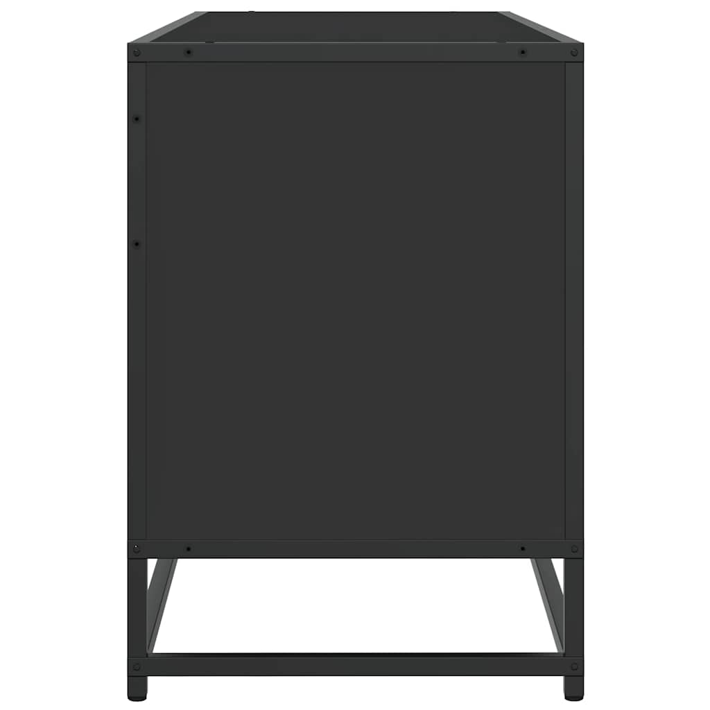 vidaXL Dulap TV, negru, 150x35x41 cm, lemn prelucrat și metal