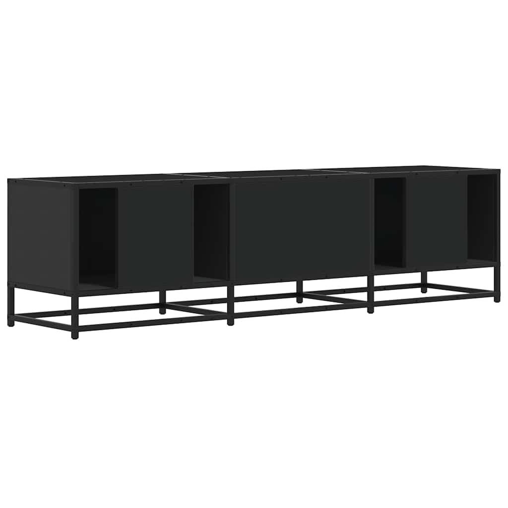 vidaXL Dulap TV, negru, 150x35x41 cm, lemn prelucrat și metal