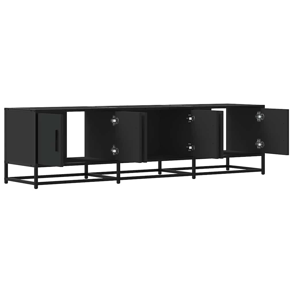 vidaXL Dulap TV, negru, 150x35x41 cm, lemn prelucrat și metal