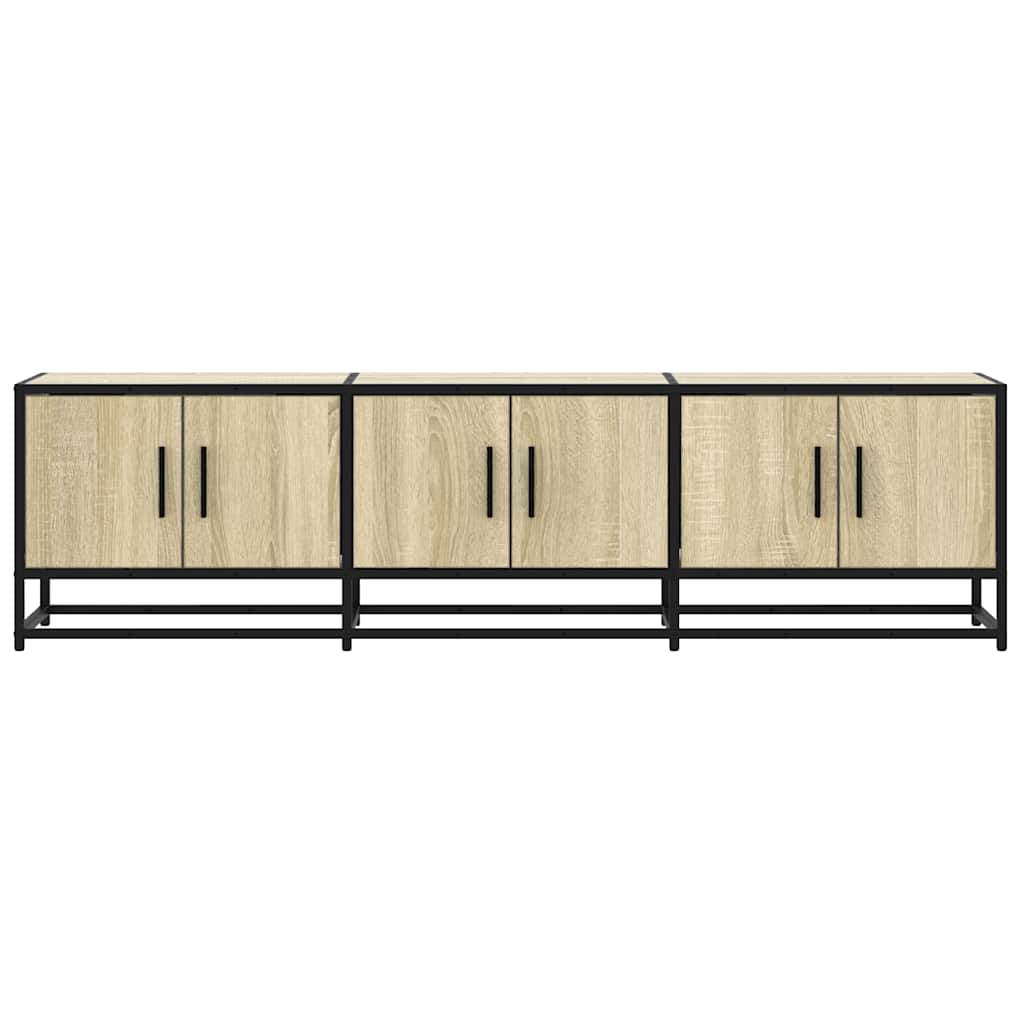 vidaXL Dulap TV, stejar sonoma, 150x35x41 cm, lemn prelucrat și metal vidaXL Dulap TV, stejar sonoma, 150x35x41 cm, lemn prelucrat și metal