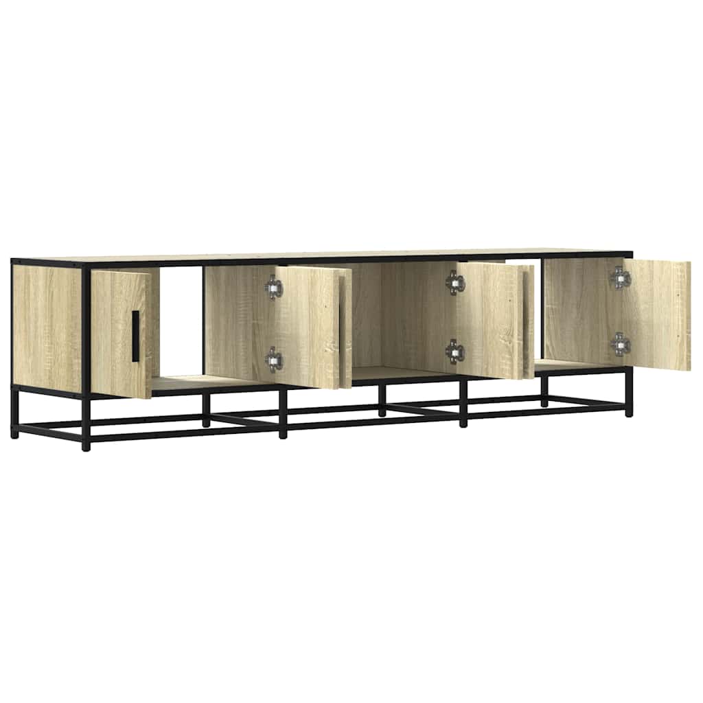 vidaXL Dulap TV, stejar sonoma, 150x35x41 cm, lemn prelucrat și metal vidaXL Dulap TV, stejar sonoma, 150x35x41 cm, lemn prelucrat și metal