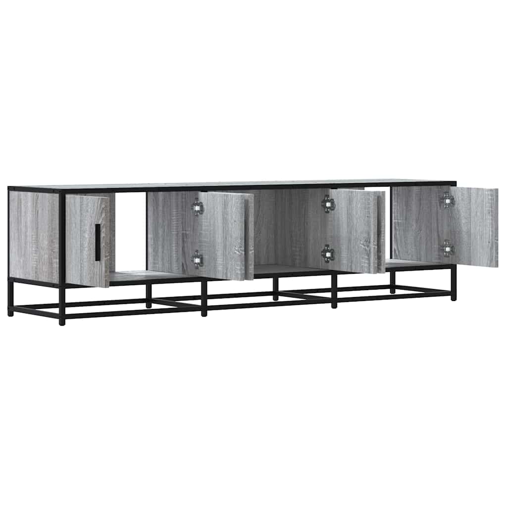 vidaXL Dulap TV, gri sonoma, 150x35x41 cm, lemn prelucrat și metal