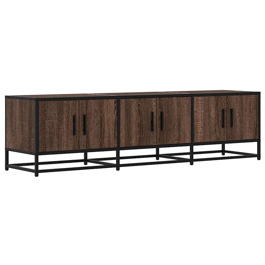 vidaXL Dulap TV, stejar maro, 150x35x41 cm, lemn prelucrat și metal vidaXL Dulap TV, stejar maro, 150x35x41 cm, lemn prelucrat și metal