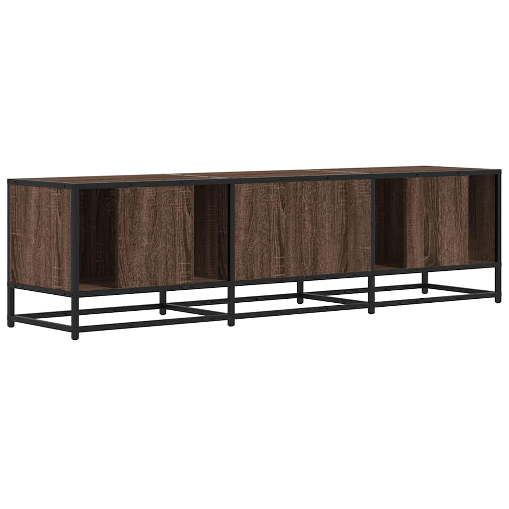 vidaXL Dulap TV, stejar maro, 150x35x41 cm, lemn prelucrat și metal vidaXL Dulap TV, stejar maro, 150x35x41 cm, lemn prelucrat și metal