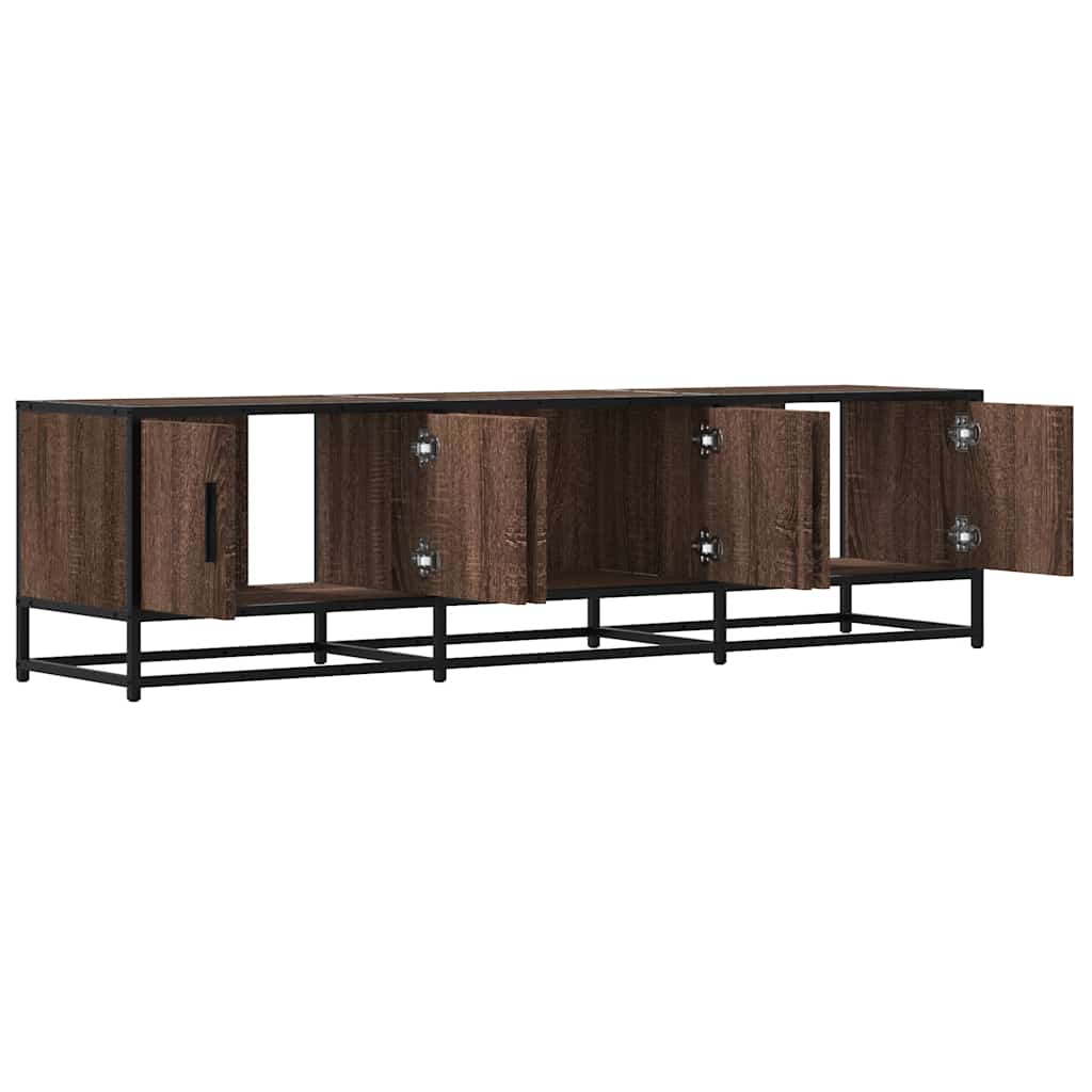 vidaXL Dulap TV, stejar maro, 150x35x41 cm, lemn prelucrat și metal vidaXL Dulap TV, stejar maro, 150x35x41 cm, lemn prelucrat și metal