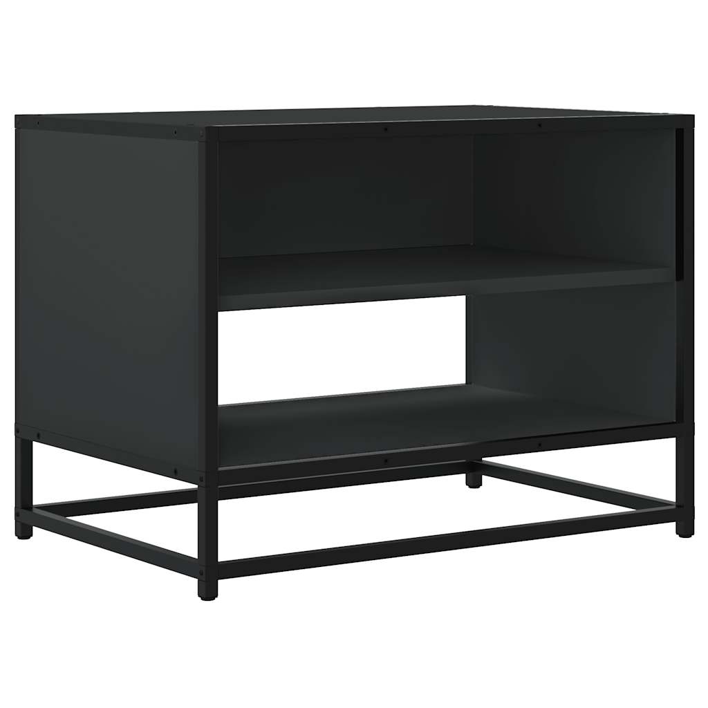 vidaXL Dulap TV, negru, 61x40x46 cm, lemn prelucrat și metal vidaXL Dulap TV, negru, 61x40x46 cm, lemn prelucrat și metal