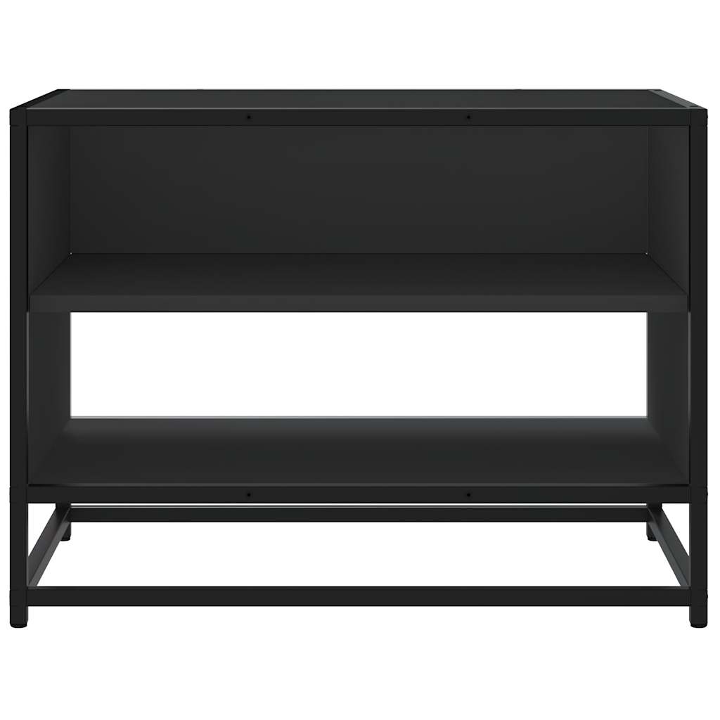 vidaXL Dulap TV, negru, 61x40x46 cm, lemn prelucrat și metal vidaXL Dulap TV, negru, 61x40x46 cm, lemn prelucrat și metal