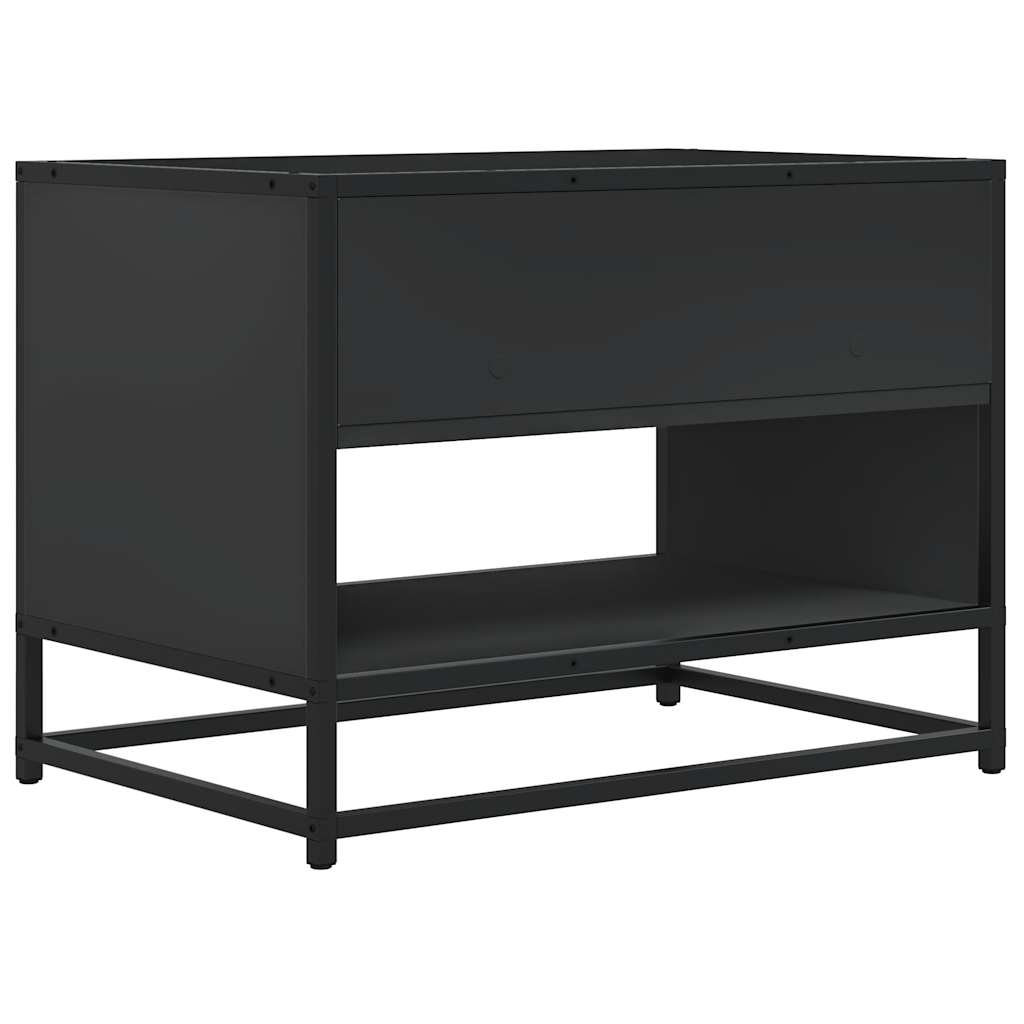 vidaXL Dulap TV, negru, 61x40x46 cm, lemn prelucrat și metal vidaXL Dulap TV, negru, 61x40x46 cm, lemn prelucrat și metal