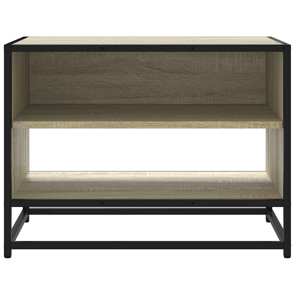 vidaXL Comodă TV, stejar sonoma, 61x40x46 cm, lemn prelucrat și metal vidaXL Comodă TV, stejar sonoma, 61x40x46 cm, lemn prelucrat și metal
