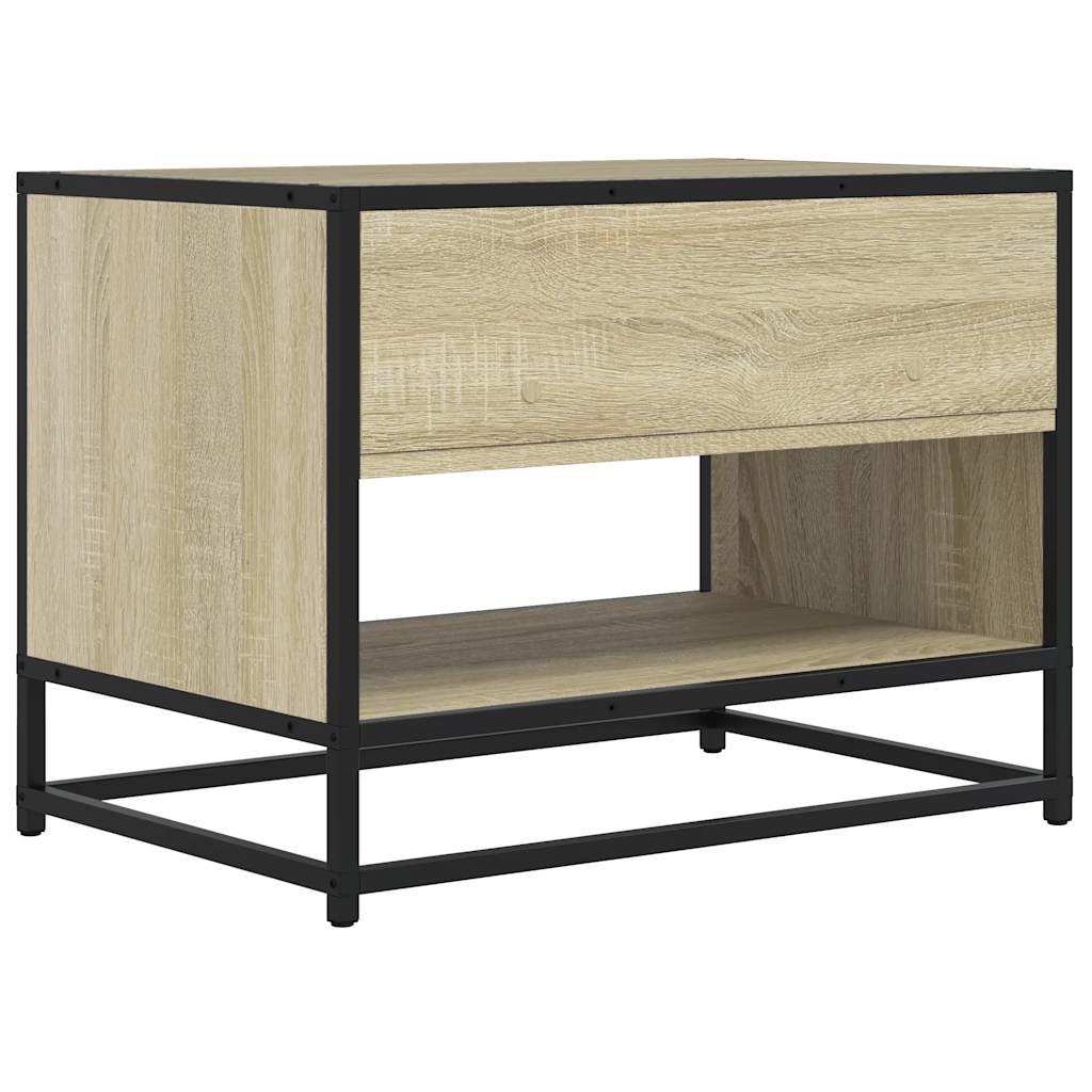 vidaXL Comodă TV, stejar sonoma, 61x40x46 cm, lemn prelucrat și metal vidaXL Comodă TV, stejar sonoma, 61x40x46 cm, lemn prelucrat și metal