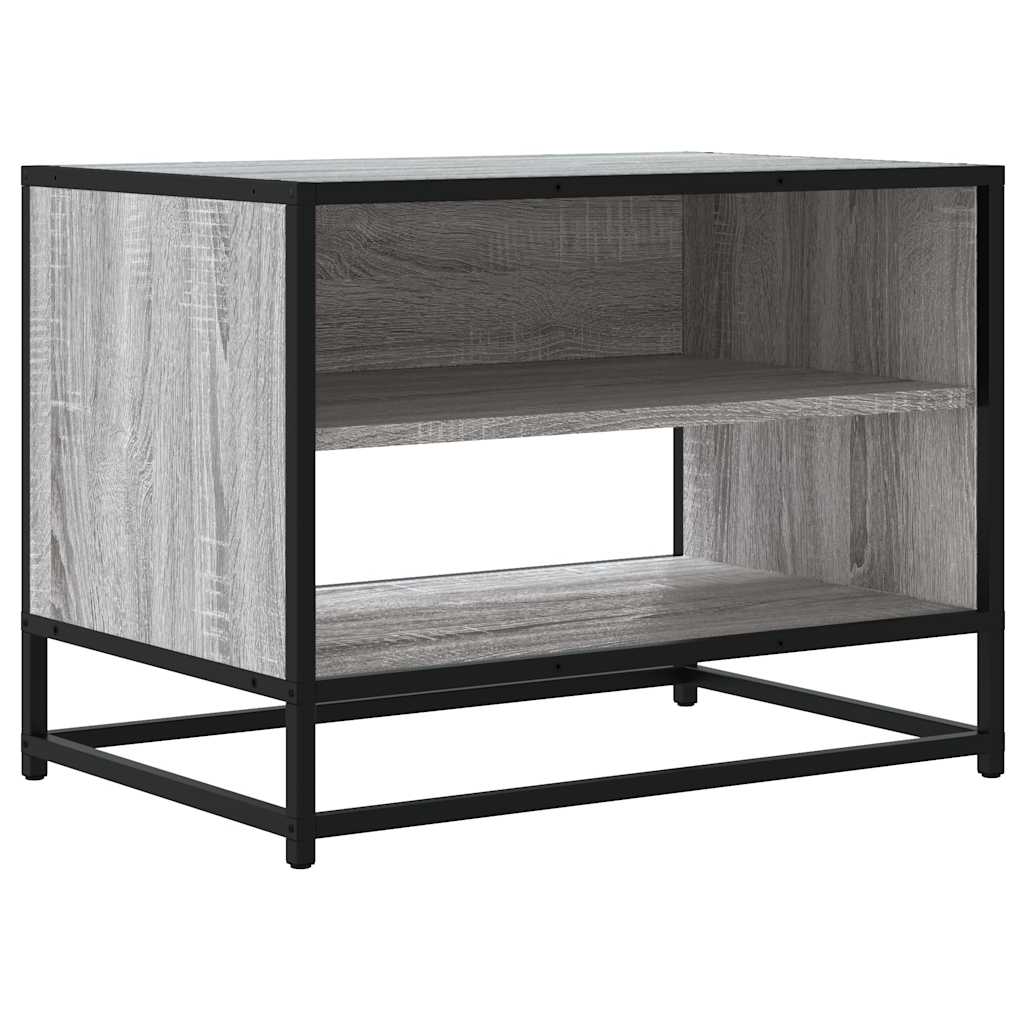 vidaXL Dulap TV, gri sonoma, 61x40x46 cm, lemn prelucrat și metal