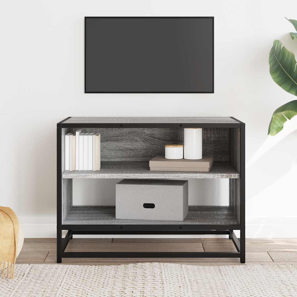 vidaXL Dulap TV, gri sonoma, 61x40x46 cm, lemn prelucrat și metal