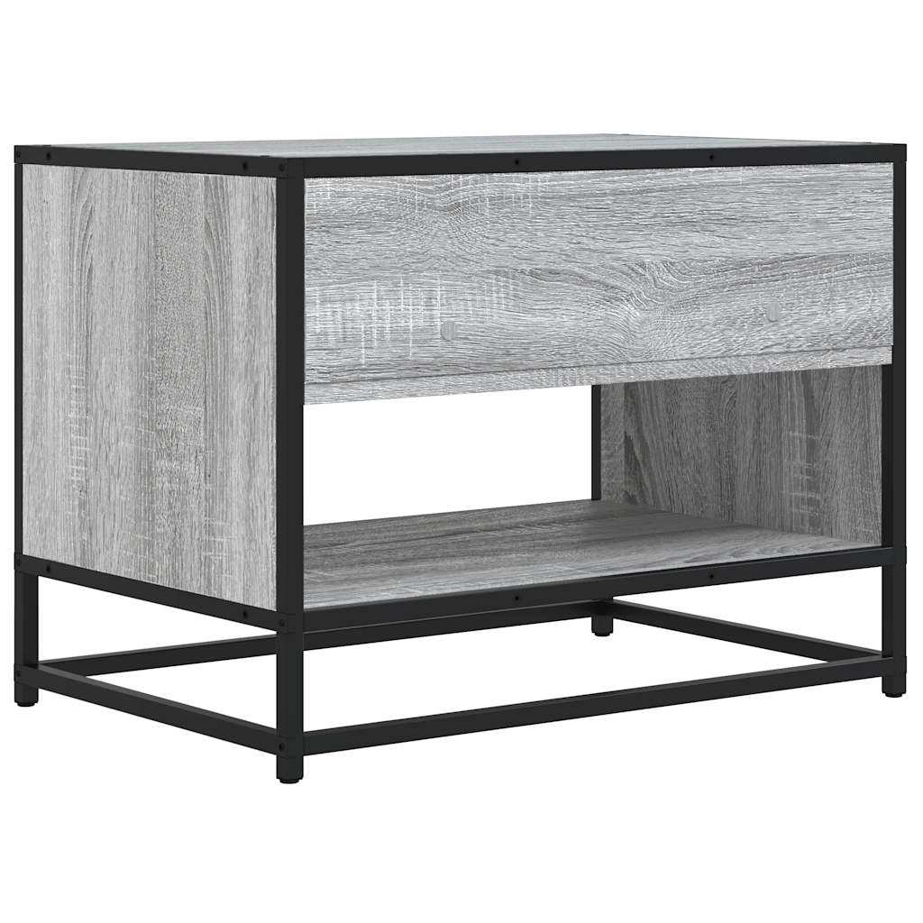 vidaXL Dulap TV, gri sonoma, 61x40x46 cm, lemn prelucrat și metal