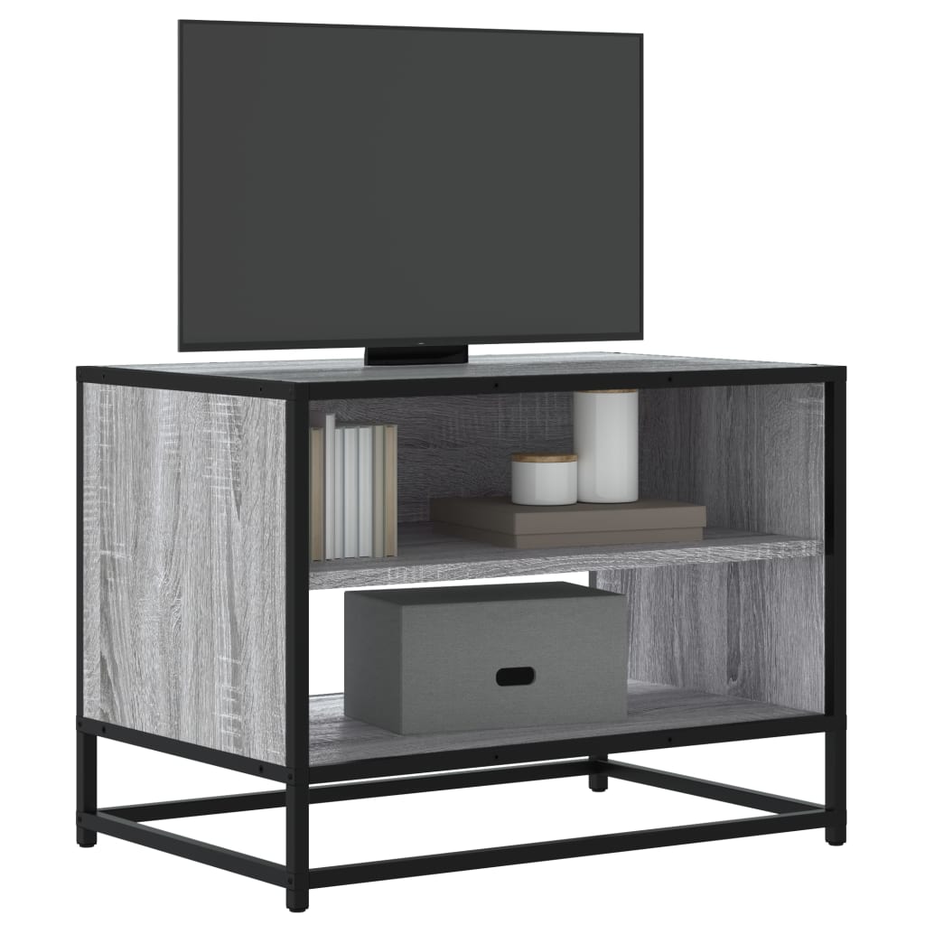 vidaXL Dulap TV, gri sonoma, 61x40x46 cm, lemn prelucrat și metal