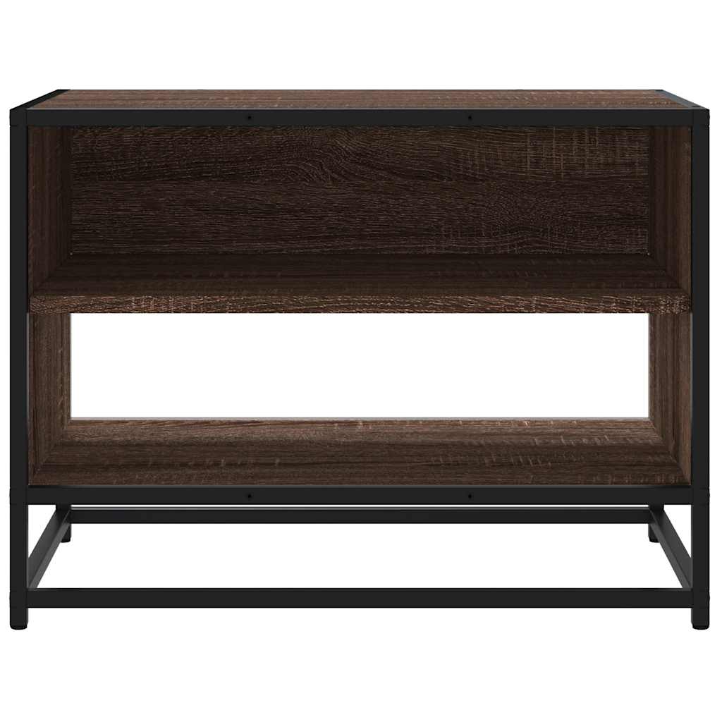 vidaXL Comodă TV, stejar maro, 61x40x46 cm lemn prelucrat și metal